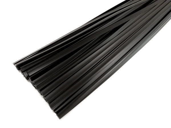 Plastic welding rods PP/EPDM 8x2mm Flat Black 1kg rods | az-reptec